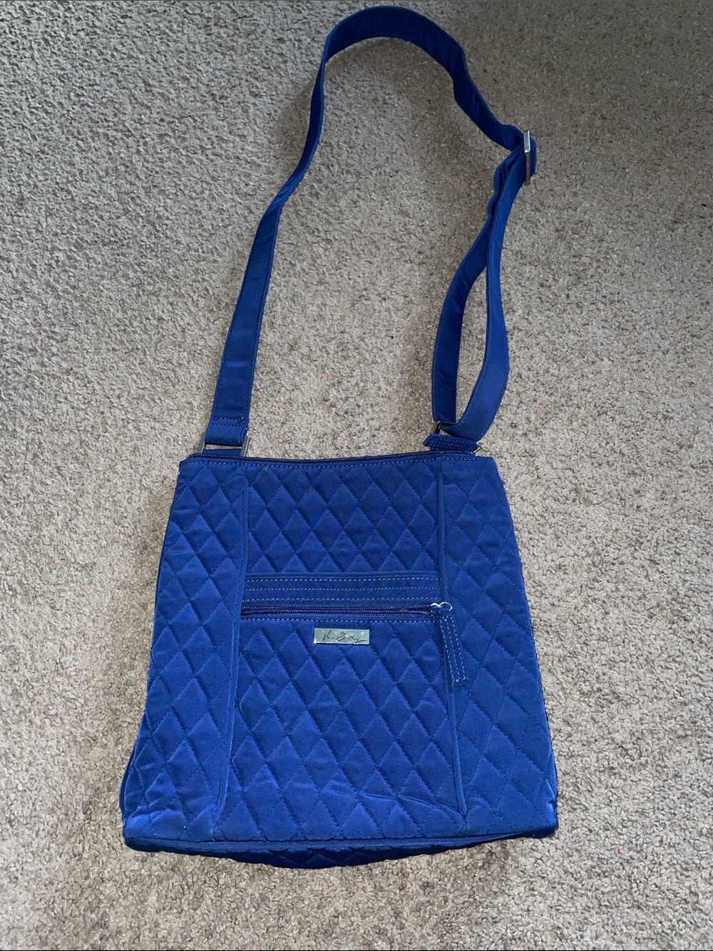 Vera Bradley Quilted Crossbody Bag in Royal Blue